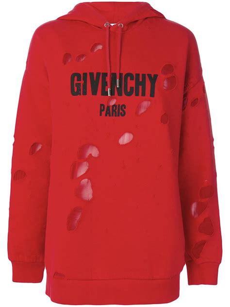 givenchy red hoodie ebay|Givenchy paris sweatshirt destroyed.